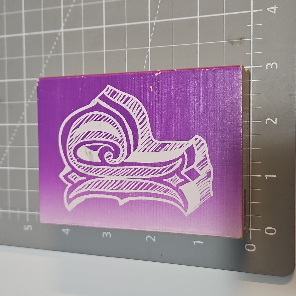 Georgeous "P" Monogram Rubber stamp Alphabet Soup line